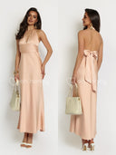 Sukienka Satynowa Maxi Peachy Rose TIFFANY