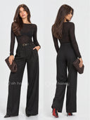 Spodnie Eleganckie Czarne TRIM