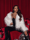 White Fur Jacket LUXURY LAM