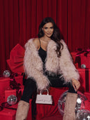 Béžová kožešinová bunda LUXURY LAM