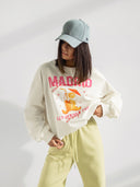 Bluza z Bawełną Biała MADRID