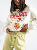 Bluza z Bawełną Biała MADRID