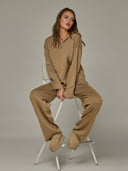 Komplet dzianinowy Sweter i Spodnie Camel DAKOTA