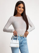 Bluzka z Wiskozą i Kaszmirem Biała CLOUD BASIC