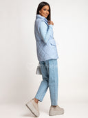 Kamizelka Pikowana z Regulacją w Talii Błękitna COCO