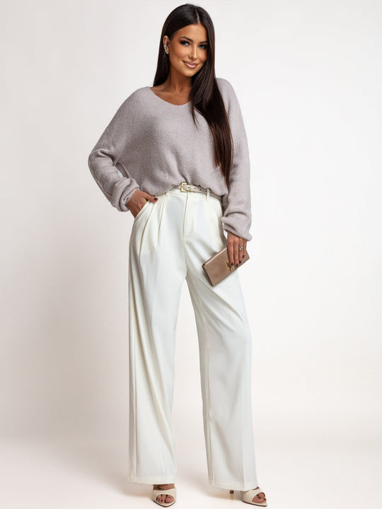 Sweter z Baby Alpaką Fango LATTE