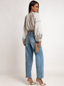 Spodnie Jeansowe Mom Fit Niebieskie RUSH