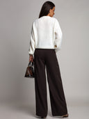 Ecru CLARIS Kid Mohair Zipped Cardigan