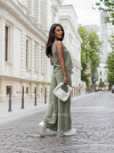 Komplet z Tkaniny Frotte 100% Bawełna Khaki ALIZE