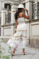 Sukienka Maxi z Wiskozy Ecru SUN MUSE