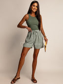 Top Bawełniany Khaki LARIA