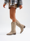 Kowbojki Zamszowe Beżowe LAREDO