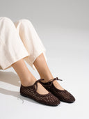 Baleriny Ażurowe Czekoladowe ISADORA