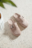 Klapki Zamszowe Beżowe PALERMO