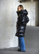 Quilted Hooded Jacket Black DELIA
