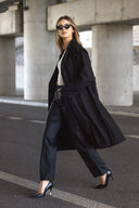 Trench coat with belt Black LANA