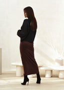 Sweter kardigan z wełną Czarny COZY CHIC