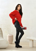Red LAYERS Wool Sweater