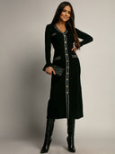 Sukienka Midi Czarna CLAIRE ELEGANCE