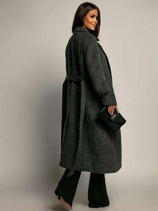 Wool-lined coat, Gray PREMIUM