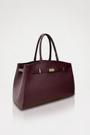 Torebka Shopper ze Skóry Naturalnej Burgund MAXI REBEL