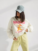 Bluza z Bawełną Biała MADRID
