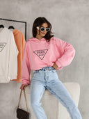 Bluza z kapturem Różowa PARIS