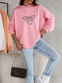 Bluza z kapturem Różowa PARIS