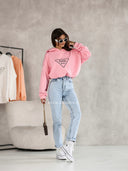 Bluza z kapturem Różowa PARIS