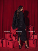 Cekinowa Spódnica midi Czarna GLITZ & GLAM