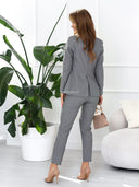 Garnitur z cygaretkami w paski Szary ETERNO