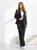 Garnitur z szerokimi spodniami Czarny PERFETTA 
