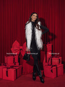 Kamizelka futrzana Biała SHADOW