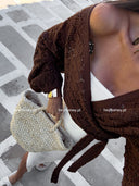 Kimono Bawełniane Czekoladowe LAVANDA