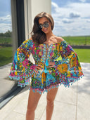 Kombinezon Bawełniany z Frędzlami Kolorowy FLAMINGA 