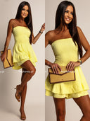 Kombinezon Muślinowy bez ramiączek Żółty ESTINA 