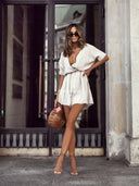 Kombinezon muślinowy Beżowy SUMMER CHIC