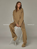 Komplet dzianinowy Sweter i Spodnie Camel DAKOTA