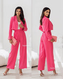 Komplet garniturowy z krótką marynarką i spodniami Fuksja BRUNELO