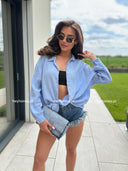 Koszula Muślinowa Oversize Błękitna BALI    