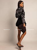 Koszula Muślinowa z Haftem Czarna LAVAYA 