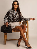 Koszula Muślinowa z Haftem Czekoladowa LAVAYA