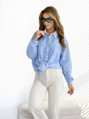 Koszula w paski Błękitno-Biała CLASSIC