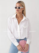 Koszula z Wiskozą Biała LAVINE