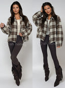 Kurtka Bomberka Beżowo-Brązowa VARESE