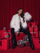 Kurtka Futrzana Biała LUXURY LAM