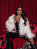 Kurtka Futrzana Biała LUXURY LAM