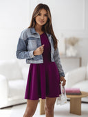 Kurtka katana jeansowa dwukolorowa MAY