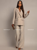 Marynarka Elegancka Dwurzędowa Beżowa ASTORIA