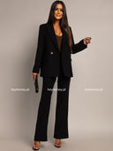 Marynarka Elegancka Dwurzędowa Czarna ASTORIA 